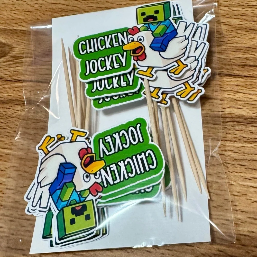 Chicken Jockey Party Cupcake Toppers